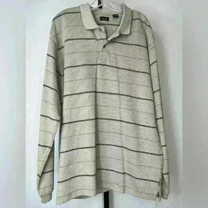 Izod Men’s 3/4 Button Striped Long Sleeve Lightweight‎ Pullover Sweater Size XL
